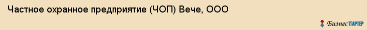Частное охранное предприятие (ЧОП) Вече, ООО, Тюмень