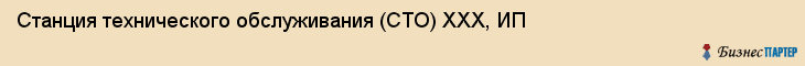 Станция технического обслуживания (СТО) ХХХ, ИП, Тюмень